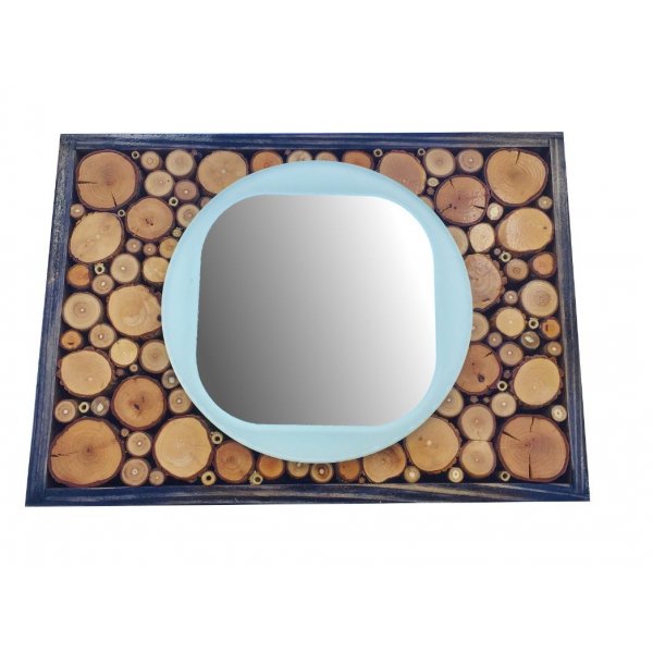 Espelho rectangular em madeira de ébano 31 x 22