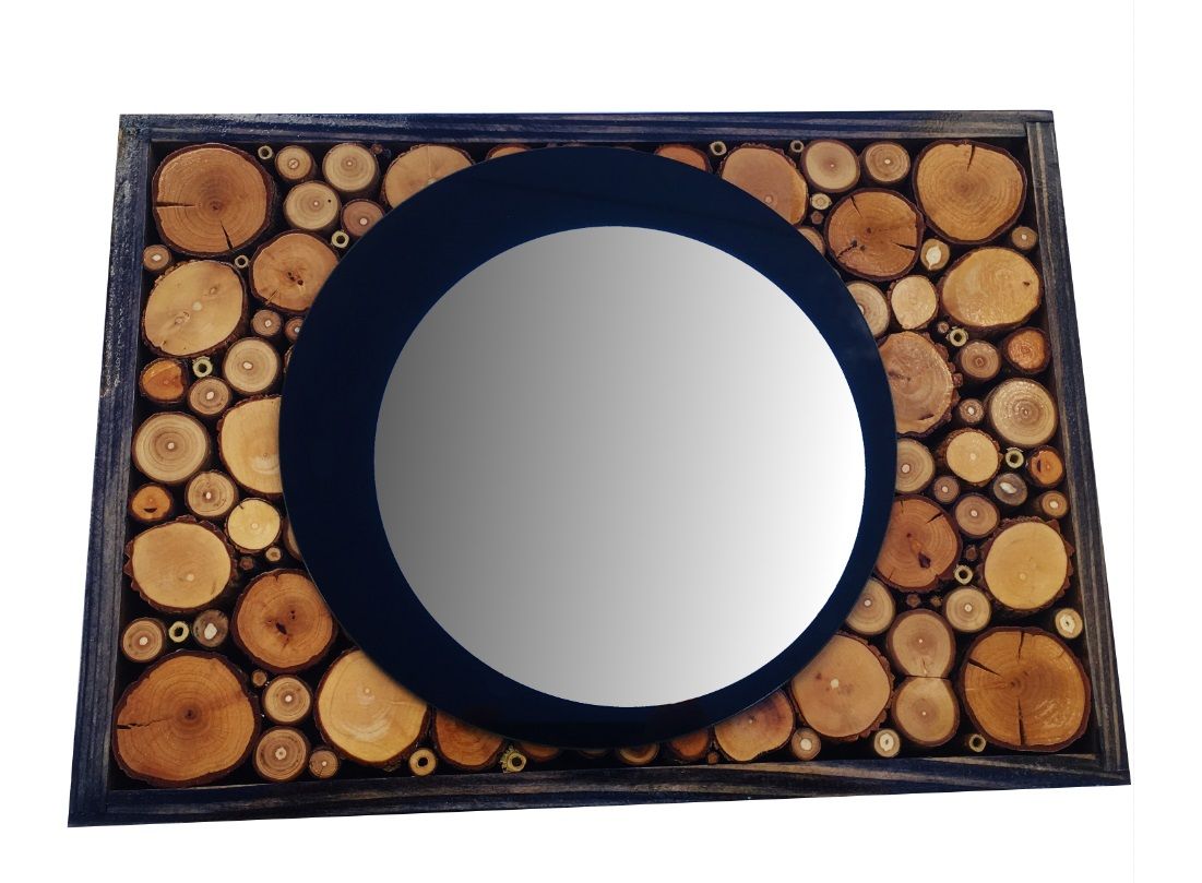 Espelho rectangular em madeira de ébano 31 x 22