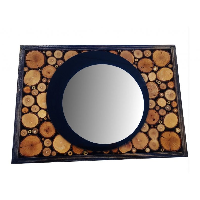 Espelho rectangular em madeira de ébano 31 x 22