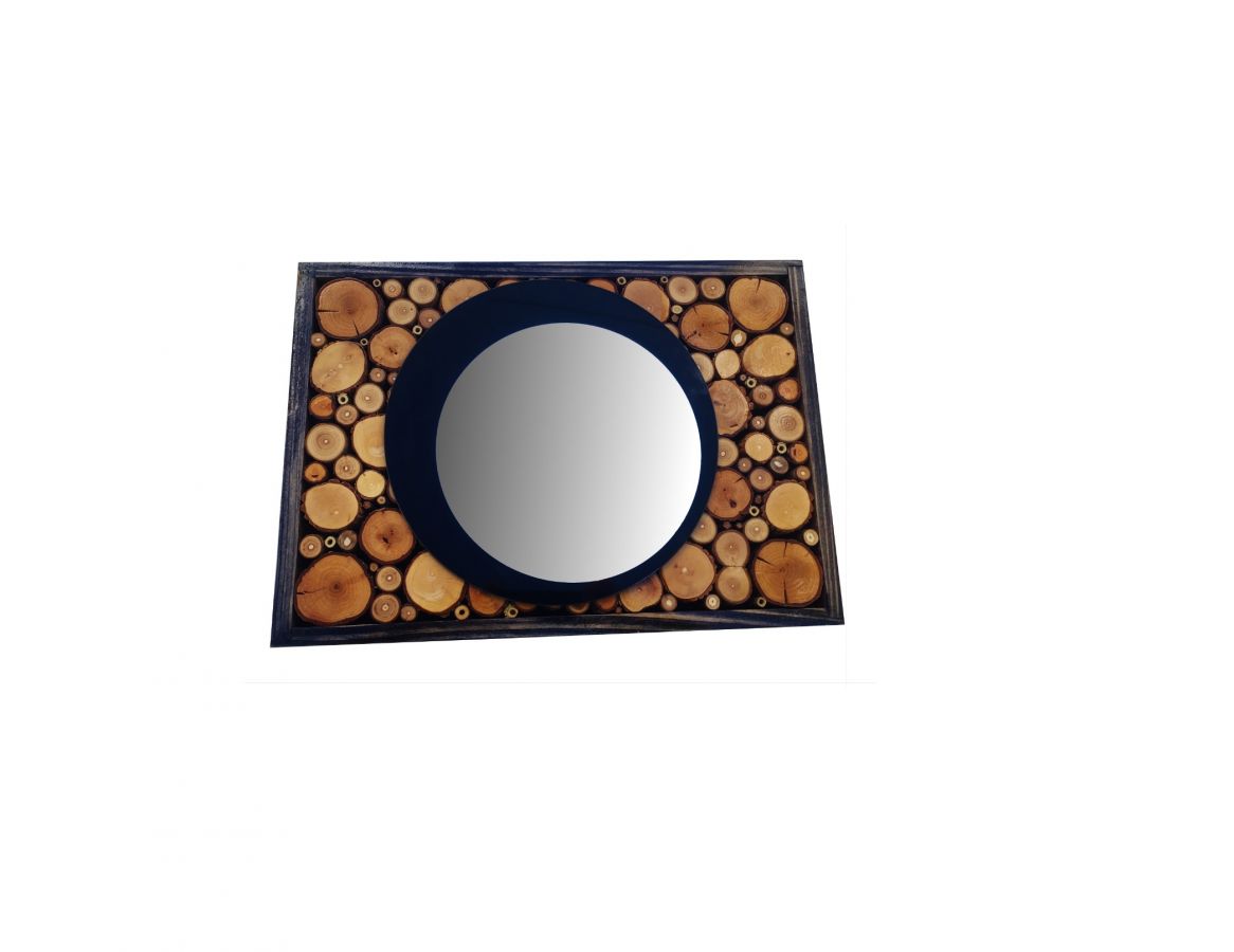 Espelho rectangular em madeira de ébano 31 x 22