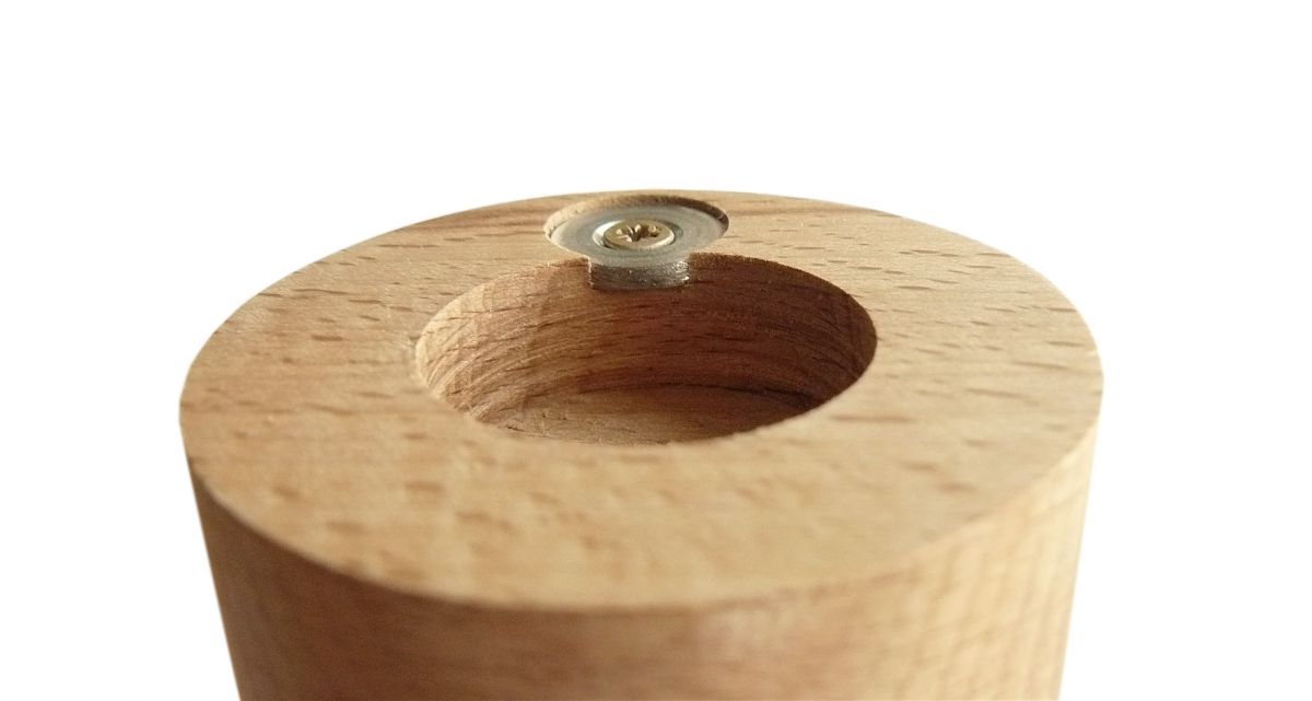 Abridor de garrafas / abridor de garrafas em madeira de faia modelo: bola de râguebi