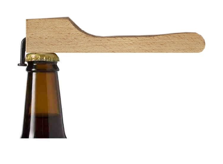 Abridor de garrafas / abridor de garrafas com pregos em madeira de faia