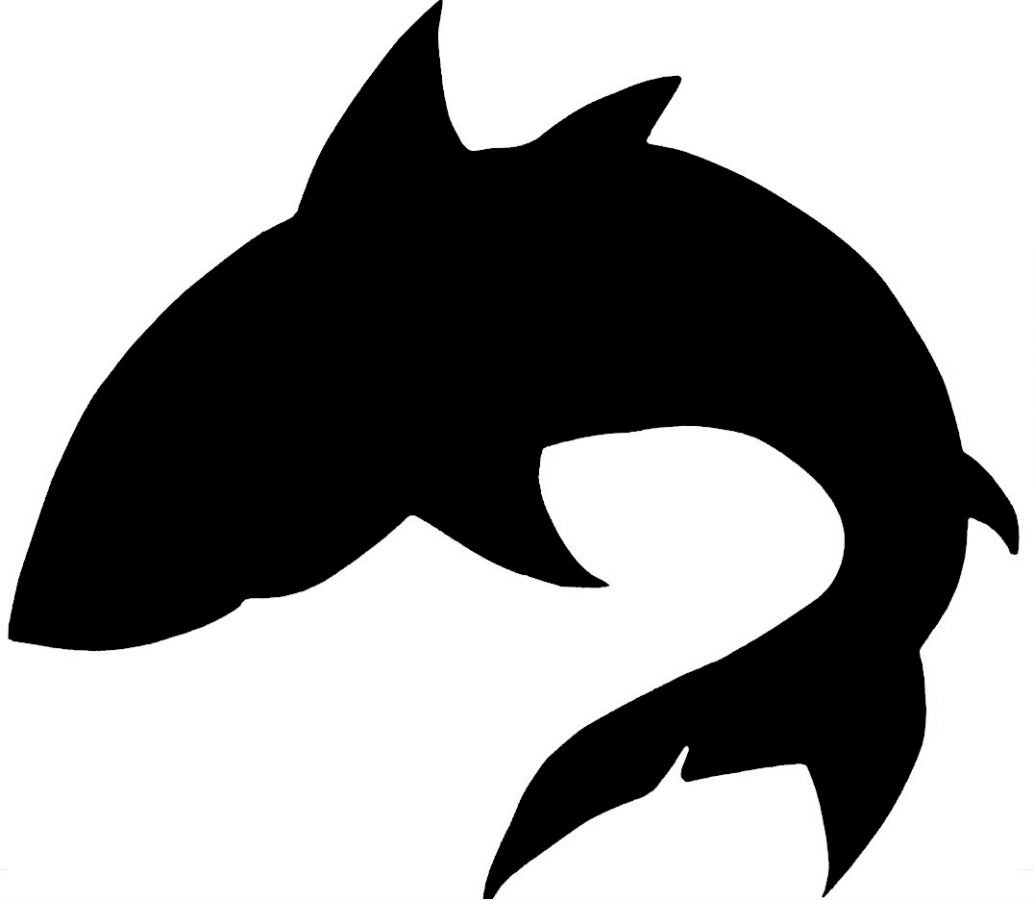 Modelo de parede ou placa de porta de madeira: Shark 34x34 Cm preto