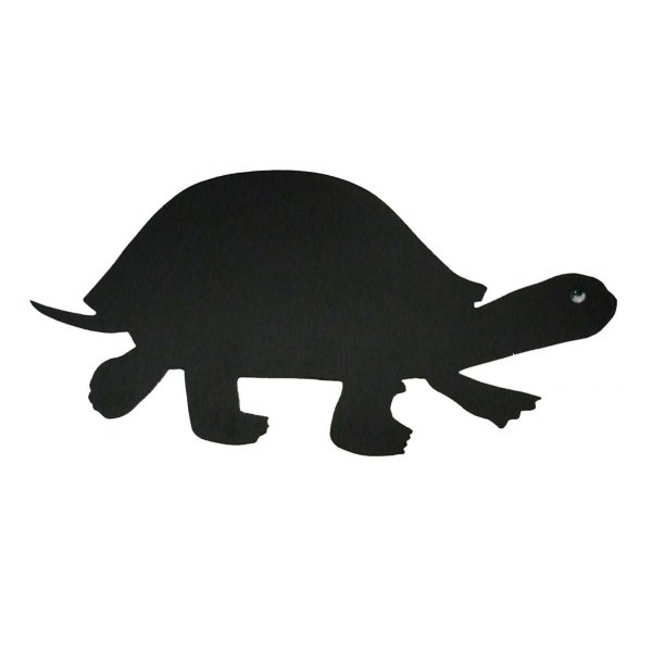 Modelo de parede ou placa de porta de madeira: tartaruga 41x20 cm preto