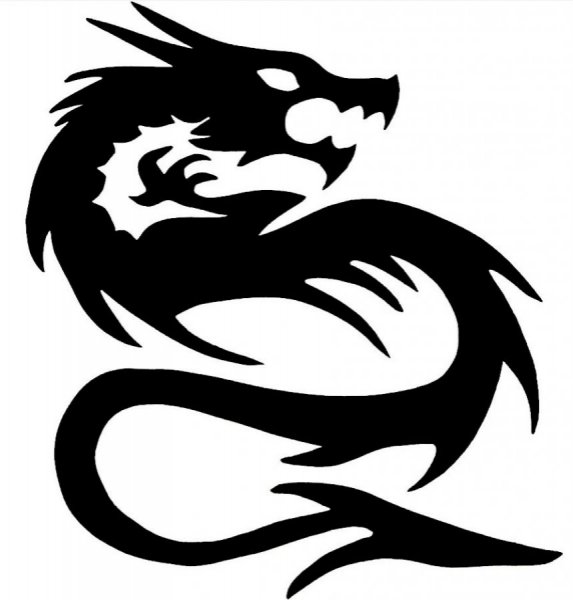 modelo de parede de madeira ou placa de porta : drag&atilde;o tribal 49x40 cm preto