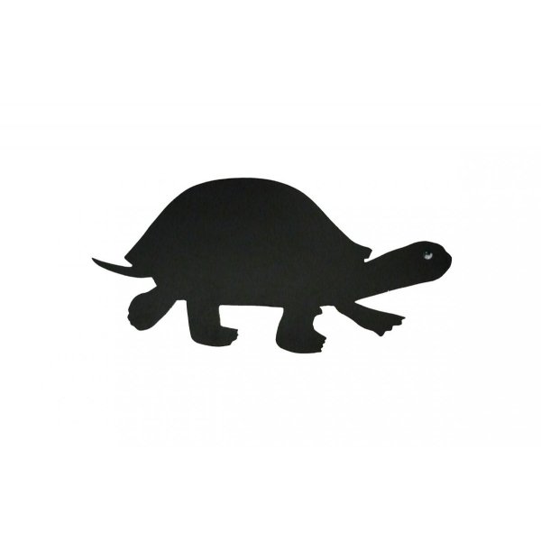 Modelo de parede ou placa de porta de madeira: tartaruga 41x20 cm preto