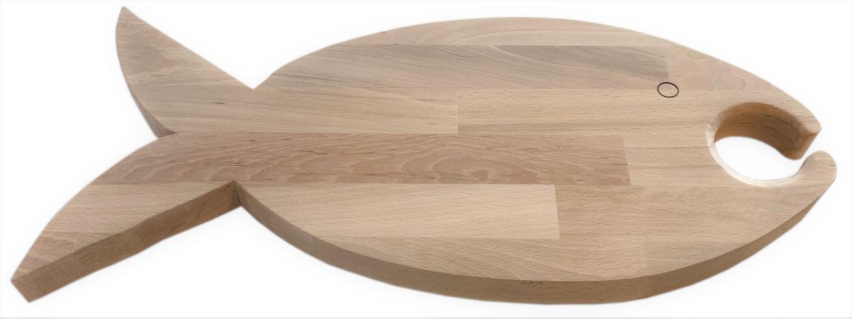 Tábua de corte de madeira de faia natural FSC modelo 1 vidro 