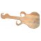 Tábua de corte de madeira de faia natural FSC modelo de guitarra para 2 copos