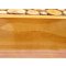 Porta revestimentos de parede rectangular feito de toros de madeira cor de mel com 1 gancho e chaveiro 30x20 cm