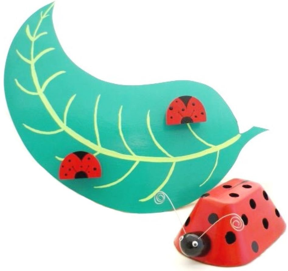 Porta-capas e copo de lápis Ladybird e folha