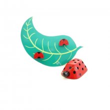Porta-capas e copo de lápis Ladybird e folha