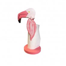 'O porta-toalha de papel flamingo rosa 