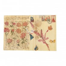 Relógio de parede rectangular decorado Cartão postal Vintage