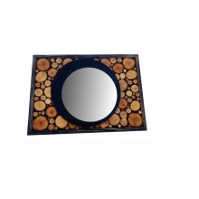 Espelho rectangular em madeira de ébano 31 x 22