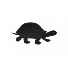 Modelo de parede ou placa de porta de madeira: tartaruga 41x20 cm preto