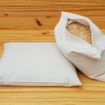 Oreiller végétal bio naturel artisanal en épeautre et lavande, ergonomique en 4 tailles