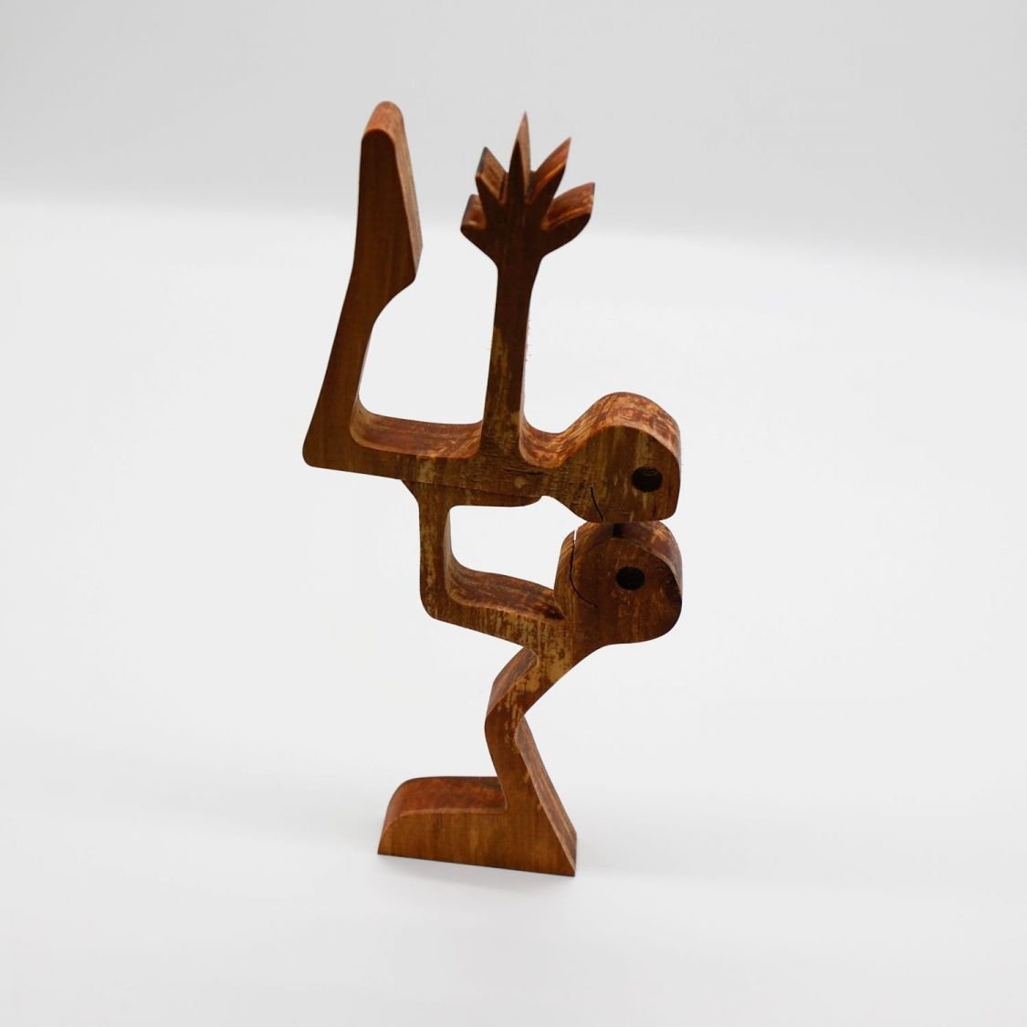 Casal de equilibrismo em madeira maciça