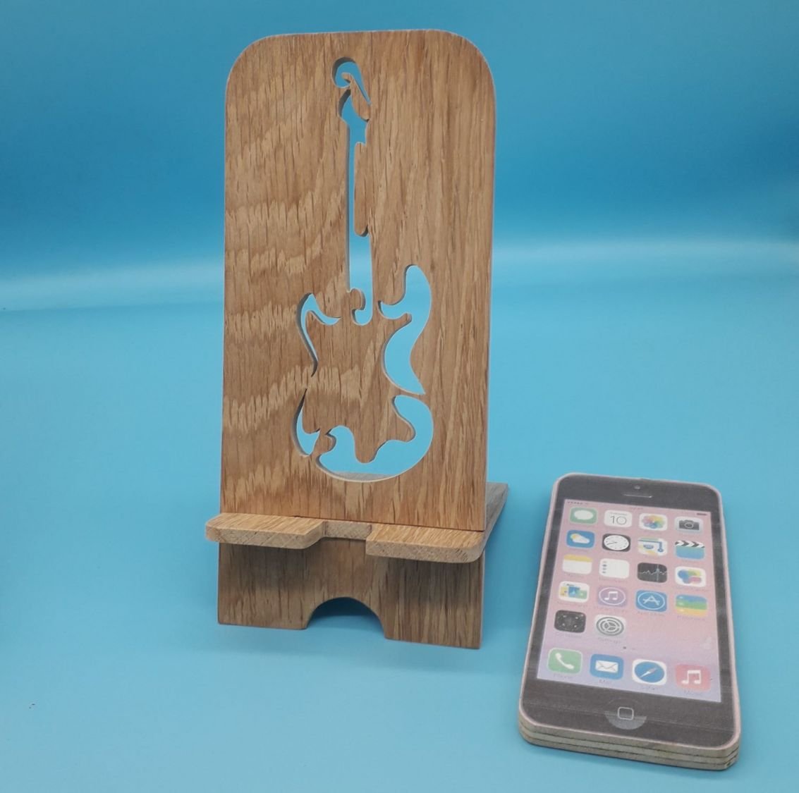 Suporte vertical para telemóvel com motivo de guitarra