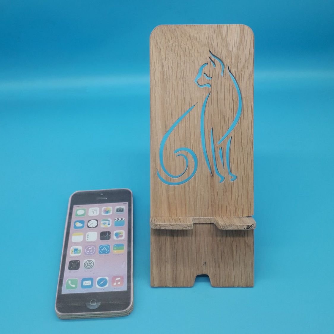 Suporte vertical para telemóvel Cat cut out!