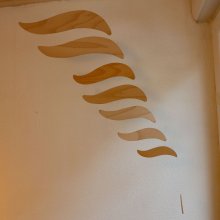 Pergaminho de madeira móvel com 7 asas