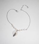 Pulseira/corrente original com madrepérola e pérola em prata 925