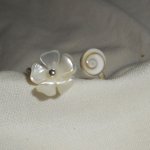 Anel Original 925 Sterling Silver Ring com Mãe da Flor de Pérola e Olho de Santa Lúcia