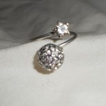 Anel Cristal Duplo Swarovski Original em Prata 925 Esterlina