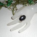 Anel de cabochon Hematite