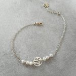 Pulseira de pérolas cultivadas com árvore da vida em prata 925