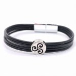 Pulseira Tricel em couro multi-fio 