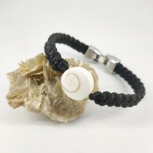 Pulseira de corda tecida com o olho de Santa Lúcia para boa sorte