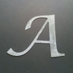 Letra de zinco LUCIDA CALLIGRAPHY