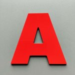 Cor da letra metálica ARIAL PRETO
