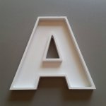 Letra oca em PVC branco ARIAL PRETO