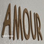 Carta decorativa de madeira AMOR