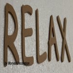 Carta decorativa de madeira RELAX
