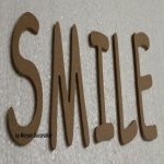 Carta decorativa de madeira SMILE