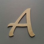 Carta MDF cru para pintar modelo LUCIDA HANDWRITING