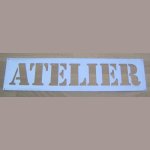 Stencil, letra metálica de zinco ATELIER