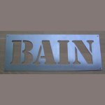 Deco stencil, letra metálica de zinco BANHO DE ZINCO
