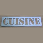 Stencil, letra de metal zinco KITCHEN