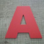 Letra plástica PVC cor ARIAL PRETO