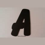 Letra plástica PVC preto BALÃO