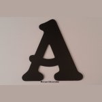 Letra plástica PVC preto BELSHAW