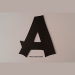 Letra plástica PVC preto CANCUN
