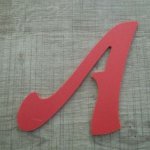 Letra plástica PVC cor FELIPE