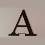 Letra plástica PVC preto LOFT