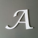 Letra plástica PVC LUCIDA CALLIGRAPHY
