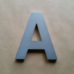 Carta em relevo 3D em zinco ARIAL