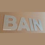 Letra decorativa de zinco BAIN 20 cm
